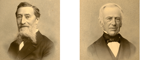 Christiaan Henny and Gerrit-Jan Dercksen, founders of De Nederlanden van 1845, 1880   